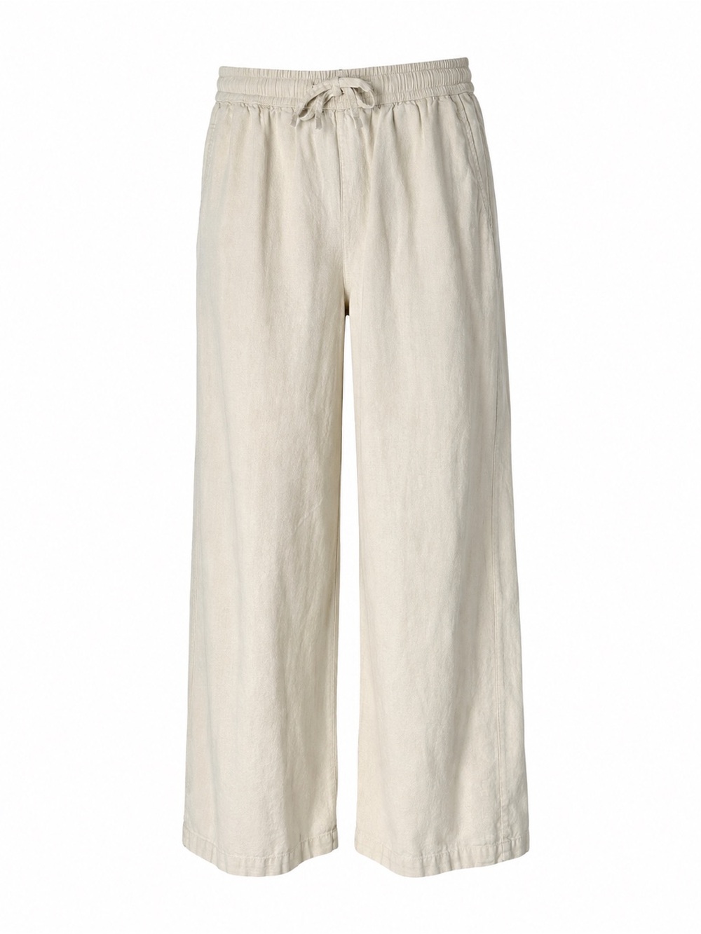 Roxy Linen Blend Wide Leg Pull On Pants Cream Beach Coastal Women’s Small